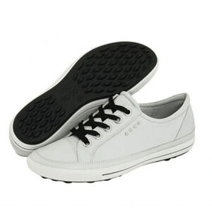 Ecco White Leather Goya Golf Street Shoes size 38